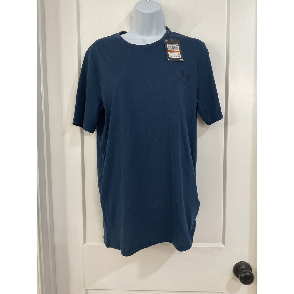 Under Armour Mens Loose Fit Crew Neck T-Shirt Blue S/P CH Style 1326799